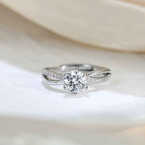 Classic Crisscross Solitaire Ring