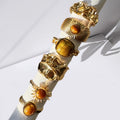 Sunflower Tiger Eye Ring Set