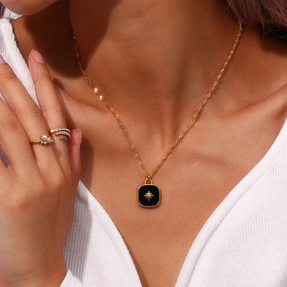 Urban Shell Moon Necklace